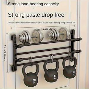 TEMU 공간 절약형 벽걸이 신발장 - 튼튼한 다층 디자인, 신발 및 슬리퍼용, 무드릴 접착 스트립, 조절 가능한 높이, 컴팩트 홈 & 욕실 정리함, 내구성 플라스틱 & 스틸 구조, 쉬운 설치, 세련된 메탈릭 마감