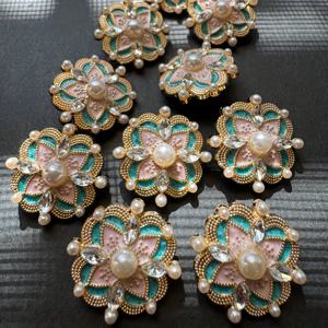 TEMU 23mm 우아하고 화려한 의류 단추 5개 세트, 수제 의류 액세서리, 창의적인 장식 단추, 빈티지 스타일, 정장, 코트, 유니폼, 셔츠, 재킷, DIY 가방 액세서리용