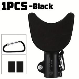 TEMU 1개 낚시대 암 홀더, 두꺼운 스펀지 쿠션 포함 - 모든 낚싯대 크기에 맞는 인체공학적 디자인, 해변 및 호수 낚시용 내구성 있는 블랙 액세서리, 어부 필수품, 슬림한 디자인, 편안한 그립 소재