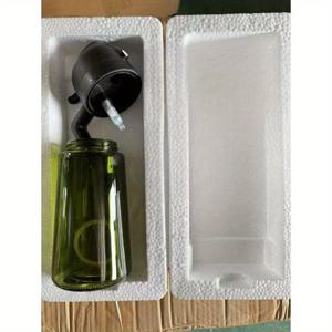TEMU 16oz BPA 프리 유리제 이중 따르기 기능 & UV 보호가 있는 올리브오일 스프레이어와 디스펜서 - 다크그린 주방용 오일 디스펜서 인체공학적 그립, 요리, 굽기, 샐러드 소스를 위한 정밀 조절 - 현대식 주방의 필수품, 위생적인 원터치 작동, 내구성 있는 유리병, 요리용 글라스 오일 스프레이 디스펜서