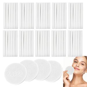 TEMU 60개 WUYUZIYHERMEI 천연 셀룰로오스 압축 스펀지, 무향 핑크 각질 제거 스펀지, 민감성 베이지, s &, 물 사용 얼굴 클렌징, 메이크업 제거, 스파 (개별 포장된 스펀지 60개)