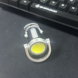 TEMU 1개 마크로코스 미니 LED 손전등 키체인, USB 충전식 핸즈프리 토치, 후크 포함, 200루멘 초고휘도, IPX-like (라벨 없음), 휴대용 비상용, 캠핑, 하이킹, 러닝, 강아지 산책용