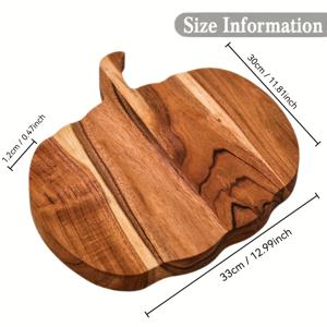 TEMU 1개 호박 모양 수제 창의적인 나무 식품용 다기능 도마 - 주방, 식당, 파티, 휴일 장식용 - 크리스마스, 추수감사절, 할로윈 선물로 이상적