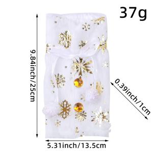 TEMU 크리스마스 파티 장식용 와인 병 슬리브, 샴페인과 레드 와인 커버 (눈꽃무늬), 크리스마스 선물 아이디어, 파티 기념품을 위한 선물박스, 손님들에게 주는 선물, 휴일 장식, 축제적인 테이블 세팅, 계절별 데코, 크리스마스 테마, 소재: 축제용 소재, 선물자, 축제 장식가