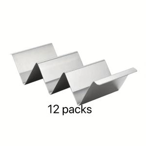 TEMU 12개 스테인리스 스틸 W형 팬케이크 홀더 - 헤비듀티 상업용 & 가정용 주방 사용, 공간 절약형 스택 가능 디자인, 레스토랑, , 아침 샌드위치, 에그롤, 스프링 롤을 위한 쉬운 세척 표면, 내구성 있는 410 스테인리스 구조, 현대식 주방 용품, 튼튼한 제작, 요리 액세서리, 전문 셰프용