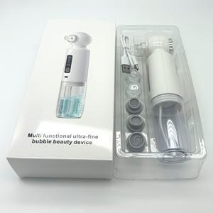 TEMU 새로운 핫 컴프레스 블랙헤드 제거 모공 클렌저 뷰티 기기, 6개의 흡입 헤드, 핫 컴프레스 기능 활성화를 위해 전원 버튼을 3초간 길게 누르기, 46도 온도 자동 유지 기능