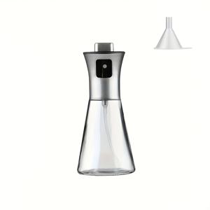 TEMU 6.76oz 스테인리스 스틸 & 유리 오일 스프레이 병, 압력 노즐 포함 - 주방, 바비큐 및 야외 사용을 위한 대용량 - 올리브 오일, 요리 및 그릴링에 완벽 - 주방 선물 아이디어, 12개월 요리용 오일 스프레이 병