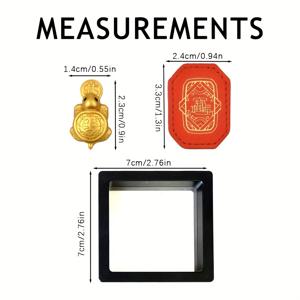 TEMU 황금 바다거북 풍수 부적 - 붉은 가죽 소매와 검은 상자 포함, 부의 상징, 풍수 장식으로 번영을 가져다주는 데일리 장식 또는 여성을 위한 돈 끌어들이는 선물, 크리스마스, 추수감사절, 중국 구리 합금 부자 부적