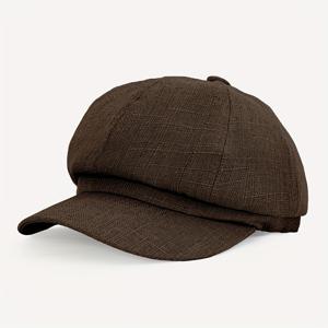 TEMU 남성 & 여성 클래식 솔리드 컬러 팔각형 모자 - 부드럽고 방풍, 따뜻한 폴리에스터 모자, 가을 & 겨울용, 다용도 야외 착용, 할로윈, 추수감사절, 크리스마스, 겨울용 헤드웨어에 이상적인 선물 | 클래식 모자 디자인 | 내구성 있는 헤드기어, 뉴스보이 모자, 스퀘어 모자, 남성용 베레트