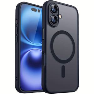 TEMU 아이폰 모델 17, 에어 16E, 15, 14, 13, 12, 그리고 11 프로 맥스용 매트 투명 보호 케이스, 무선 충전 호환 가능