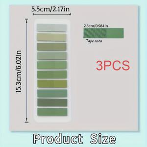 TEMU 접착식 그라데이션 컬러 라벨, 스티키 노트 태그, 쓰기 가능하고 재배치 가능한 북마크 탭이 있는 반투명 페이지 마커, 미적 인덱스 탭, 포스트 이트 포 북마크, 스퀴시 스티키, 파스텔/투명 스티키 노트, 학교 용품, 문구류, 자체 접착 라벨, 재미있는 품질의 용품, 교육용