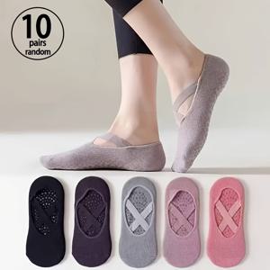 TEMU 3켤레/10켤레 도트 패턴 미끄럼 방지 실리콘 요가 양말, 사계절용 파이버 및 바닥 피트니스 댄스 양말, 손세탁 전용, 남녀 공용 소프트 원단 구조 댄스 액세서리, 홈 와이드 핏 슬리퍼, 여성용 와이드 핏 슬리퍼, 여성용 와이드 핏 슬리퍼, 여성용 슬리퍼 와이드 핏, 여성용 스포츠 양말, 여성용 요가 양말, 여성용 액세서리