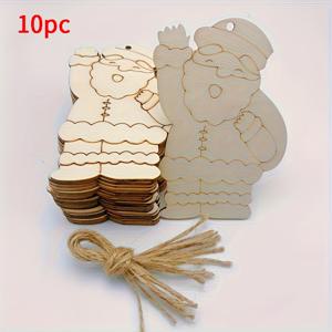 TEMU 10개 미도색 나무 실루엣, 다목적 휴일 장식용, 크리스마스, 할로윈, 부활절, 추수감사절, 결혼식, 생일 파티, 기념일, 세례식, DIY 공예, 홈 데코에 완벽, 파티 용품,축제 장식품,러스틱 데코,공예용 블랭크,휴일 컷아웃,DIY 선물 제작자,홈 데코레이터