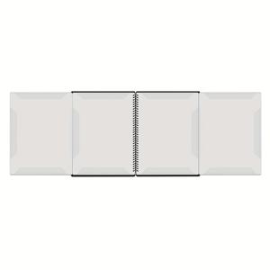 TEMU 대용량 40매 악보 폴더 바인더 - A4 사이즈 헤비듀티 블랙 바인딩, 흰색 포켓, 작곡가/편곡가 노트북, 합창단, 밴드, 악보 정리용 (휴대용 음악 책 바인더)