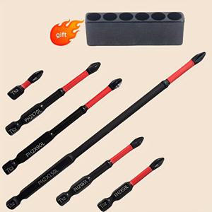 TEMU S2 스틸 자석 드라이버 비트 세트, 1/4