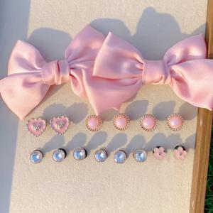 TEMU 16개 핑크 패브릭 리본, 하트, 사각 라인스톤, 작은 꽃 신발 버클 DIY 장식, 여성용 샌들, 슬리퍼, 비치백용 다기능 신발 클립 액세서리, 휴일 및 생일 파티 선물에 완벽, 휴일 선물,슬리퍼 장식,플로럴 디테일,라인스톤 장식,수공예 장식,스타일리시한 악센트,다용도 신발 장식,패션 신발 클립,DIY 애호가,패션 애호가|여성샌들|여자샌들