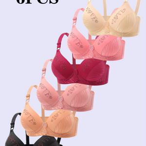 TEMU 6개 여성용 무선 브라 - 노언더와이어 푸쉬업 리프트, 통기성 좋은 데일리 브라 (탈착 불가능한 패딩 포함), 여성용 부드러운 데일리 브라, 여성용 데일리 브라, 편안한 속옷, 디자인, 지지력 좋은 속옷, 캐주얼 웨어, 여성용 브라, 푸쉬업 브라, 통기성 브라, 노언더브라, 캐주얼 브라, 부드러운 브라|란제리