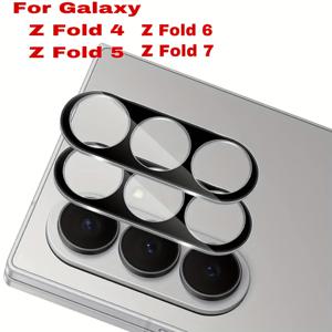 TEMU 갤럭시 Z 폴드 7/Z 폴드 6/Z 폴드 5/Z 폴드 4용 강화 유리 카메라 렌즈 보호 필름 2매 - 스크래치 방지, 지문 방지, 스크래치 방지, 지문 보호, 스크래치 보호, Anti-Scr