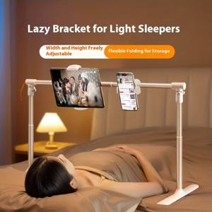 TEMU 조절 가능한 침대 옆 레이지 스탠드: 접이식 & 다기능, 휴대폰/아이패드/태블릿 호환, 기숙사 드라마 감상 및 공부에 필수, 학습 액세서리,기숙사 필수품,접이식 스탠드,휴대용 액세서리,태블릿 스탠드,멀티앵글 스탠드,테크 사용자