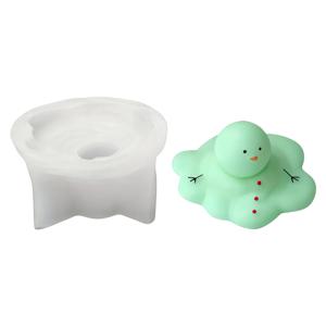TEMU 3D 녹는 눈사람 실리콘 양초 몰드 - 표현적인 눈과 웃는 얼굴의 불규칙한 모양, 수제 양초 제작, 레진 공예, 비누, 점토, 석고에 적합한 내구성 - 크리스마스 장식 및 선물, 양초 제작 용품, 축제 공예, 캔들 실리콘 몰드, 레진 몰드, 실리콘 몰드, 실리콘틀