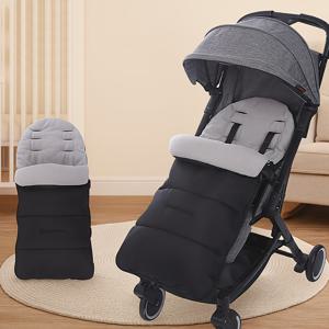 TEMU 1인용 올인원 유모차 발 보온기 & 방풍 커버 - 헤비듀티, 탈부착 가능한 겨울용 유모차 부속품, 신생아 및 유아용, 대부분의 유모차와 호환 (야외 사용) - 추운 날씨용
