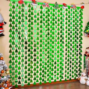 TEMU 2개 크리스마스 트리 스트리머, 크리스마스 파티용, 트리 테마 100x200cm 장식 – 완벽한 테마 생일 및 휴일 축하 용품