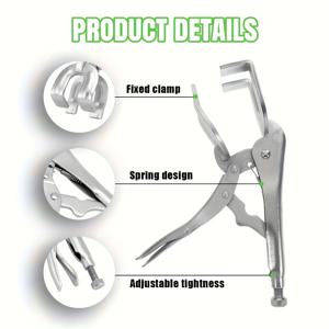 TEMU 조절 가능한 용접 클램프 - U자형, 자동차 수리, DIY, 용접 고정 장치, 인체공학적 철 파이프 잠금 도구, 아크 용접/플라즈마 용접에 적합, 인체공학적 디자인, 내구성 있는 구조