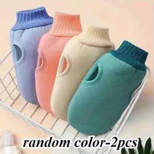 TEMU 2개입 각질 제거 장갑 - 데드 비즈, 마사지, 수치료, 발/부드러운 각질 제거에 적합, 내구성 강하고 세척 쉬움, 가정용 및 전문가용, 그린 샤워 장갑, 질감 표면, 고품질 매트, 데일리