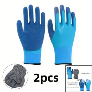 TEMU 남녀 공용 두꺼운 파란색 장갑, 가정용 장갑, 겨울 장갑, 고품질 장갑, 강화 스티칭, 남성용 겨울 장갑, 여성용 겨울 장갑