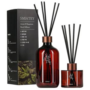 TEMU 스미어티 디퓨저 대용량 실내 방향제 리필액 선물 세트 플라워샵 1개（500ml*1+250ml*1보충액）