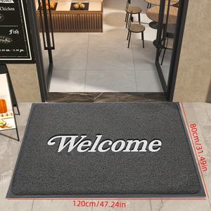 TEMU 겨울 선 상업용 환영 링 현관 매트 [겨울 선 브랜드 퓨어 그레이 고급 비즈니스 환영 카펫 1개, 두꺼운 PVC 매트, 호텔 슈퍼마켓 현관 환영 매트, 미끄럼 방지 및 내마모성 매트, 청소가 용이하고 내구성이 뛰어난 카펫]