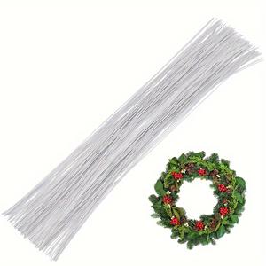 TEMU 100개 26게이지 플로랄 와이어 스틱, 14인치 튼튼한 철제 공예 재료, DIY 배열, 화환, 코사지 및 웨딩 부케용 - 꽃 예술 프로젝트, 부케 만들기 용품에 완벽함