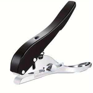 TEMU 1개 헤비듀티 메탈 핸드홀드 홀 소 펀치, 평면 및 각진 가장자리 목공 플라이어, 부드러운 그립 핸들, 정밀 드릴링을 위한 내구성 있는 구조