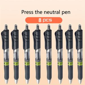 TEMU 4/8개 블랙 프레스 볼펜 0.7mm 팁 빠른 건조 및 오래 지속되는 부드러운 터치 소프트 고무 보호 커버 검정 잉크 특수 펜 시험 학습 문구/사무용품 개학 시즌