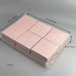 TEMU 12개 팩 분홍 종이 선물 상자, 기린과 하트 디자인 무지개 테마 보석 포장 선물용