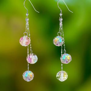 TEMU 1쌍 디스코 스타일 여성용 미니 볼 귀걸이, 미러 볼 귀걸이, 웨스트 컨트리 콘서트 귀걸이, 의류 셔츠 액세서리