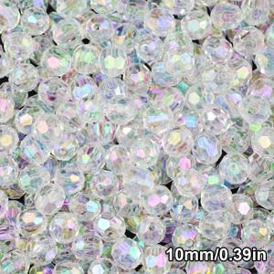 TEMU 6/8/10mm 200/400/800개 화이트 투명 면 처리된 오벌 아크릴 AB 컬러 루스 비즈, DIY 핸드메이드 팔찌 목걸이 귀걸이 헤어 액세서리 신발 장식 의류 소품 장식용 비즈