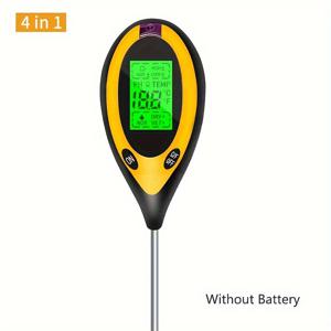 TEMU ANKRIYUL 4-in-1 디지털 토양 테스터 메터 - 습도, pH, 온도 및 조명 메터가 있는 플라스틱 정원 도구 - 배터리 작동 (배터리 포함하지 않음) - 식물 관리 및 토양 분석 장치