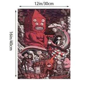 TEMU 1개 어드벤처 타임 에픽 배틀 캔버스 프린트 포스터, 클래식 판타지 만화 벽 장식, 독특한 창의적인 무테 초상화 방향, 방수 아트워크 거실, 침실, 사무실, 식당, 바용 - 12x16인치
