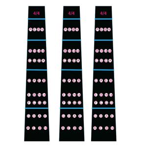 TEMU 3개 JIEXIYUE 초보자 바이올린 지판 노트 가이드 스티커 - 블랙과 핑크 노트, 사이즈 4/4, 3/4, 1/2, 1/4, 1/8, 쉬운 스케일 학습용, 바이올린 액세서리