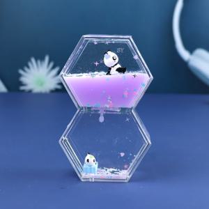 TEMU 2D 평면, 창의적인 데스크탑 수제 모래시계 슬라이드-앤-드립 릴렉스 오일 방울 장식, 투명 모래시계 병 선물 4가지 색상 옵션, 크리스마스, 할로윈 장식, 가을 홈 데코 수집 가능한 피규어