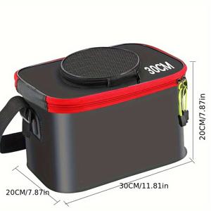 TEMU 고품질 EVA 낚시 버킷 - 접이식 휴대용 생선 보관 용기, 생미끼 및 미끼 저장에 적합, 낚시, 캠핑 및 사냥용