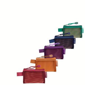 TEMU 5pcs 미니 메시 화장품 가방 - 휴대용 나일론 지퍼 포켓, 향수 없음, 방수 없음, 여행 및 일상 사용에 이상적, 화장품 여행 케이스|컴팩트 정리함|내구성 있는 지퍼 클로저, 여행 가방