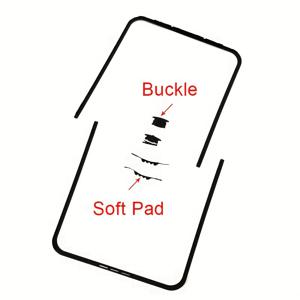 TEMU Aocarmo for Samsung for galaxy Z Flip 3 4 5 Flip5 Flip4 프론트 스크린 스탠드 중간 베젤 프레임 LCD 디스플레이 브래킷 플라스틱 홀더