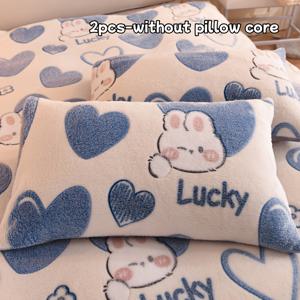 TEMU 2개 밀크 벨벳 침대 커버 - 부드러운 무지개 침대 시트, 사계절 사용 가능, 세탁기 사용 가능한 딥 포켓 침구, 무지개 색상 (,,,,,), 장식용 휴일 선물 - 내부 쿠션 미포함