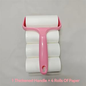 TEMU 슈퍼 스틱이 페트 헤어 리무버 키트 - 의류, 카펫, 자동차 시트, 먼지용 접착성 먼지 브러시 - 개와 고양이에게 적합, 전기 없음, 페트 기모닝 필수품 | 스틱이 헤어 리무버 | 플라스틱 구조, 페트 기모닝 용품