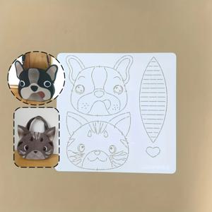 TEMU 고양이 머리 개 머리 수제품, 내구성이 뛰어난 퀼팅 수제품 도구, 정밀한 측정 및 윤곽 디자인, 패치워크 하비티스트에게 완벽한 제품, 스포츠용 부드러운 라인 조인, 동물 디자인