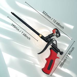 TEMU 조절 가능한 스위치가 있는 쉬운 청소 폼 어플리케이터 - 내구성 강한 스틸 구조, 탈부착 가능 접착제 & 접착 테이프, DIY 프로젝트 및 자동차 수리용 유연한 디자인, 가정 및 사무실 사용에 적합한 다목적 접착 도구, 인체공학적 그립, 쉽게 세척 가능한 소재