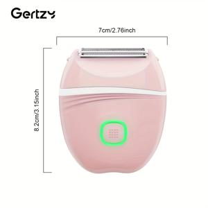 TEMU 여성을 위한 GERTZY USB 충전식 전기 면도기, 다기능 휴대용 면도기, 분리 가능한 헤드, 500mAh 리튬 배터리, 여행에 편리한 디자인, 비키니, 겨드랑이, 몸에 있는 털 제거에 이상적, 개인용 면도기 | 패션 면도 헤드 | USB 충전, 면도기