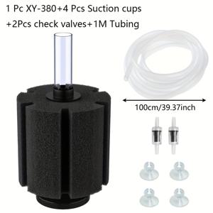 TEMU 대형 생물 스펀지 필터, 조용한 베타 새끼 및 작은 물고기용 거품 필터, 최대 60갤런 어항용